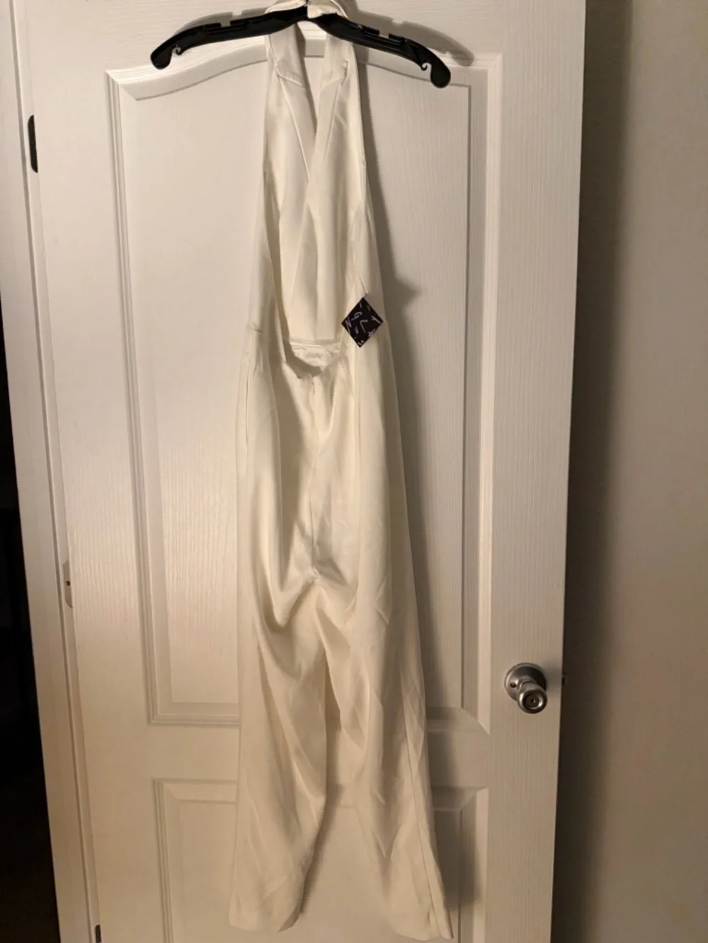 Nasty Gal White Halter Jumpsuit. - Picture 7 of 8